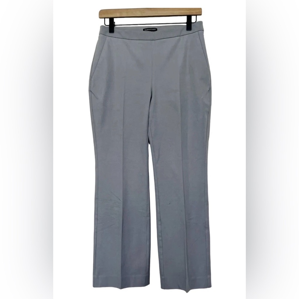 Eileen Fisher Organic Cotton Gray Ankle Pants sz 2